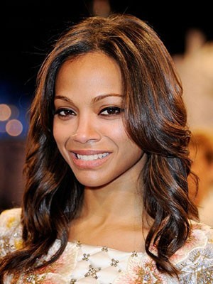 Simple Style Human Hair Lace Front African American Wig