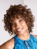 Medium Curly Synthetic Capless African American Wig