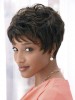 Dramatic Short Cut Synthetic African American Wig