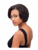Short Lace Front Straight Human Hair African American Wig