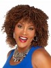 Curly Medium Natural Synthetic African American Wig