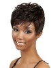 Short Wavy Side Bang African African American Wig
