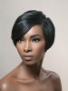 Marvelous Lace Front Straight Synthetic African American Wig