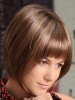 Bob Style Silky Straight Cut Wig With Full Bangs