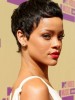 Rihanna's Short Capless Synthetic Celebrity Wig