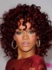 Charming Rihanna Hairstyle Medium Curly Red Celebrity Wig