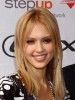 Jessica Alba Striking Human Hair Straight Lace Front Wig