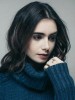 Pretty Lily Collins Wavy Lace Front Remy Human Hair Wig