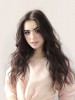 Affordable Lily Collins Wavy Lace Front Remy Human Hair Wig