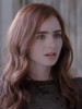 Silky Lily Collins Wavy Lace Front Remy Human Hair Wig