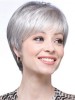 Lace Front Short Straight Synthetic Grey Wig
