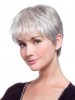 Lace Front Short Synthetic Straight Grey Wig