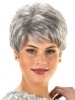 Stylish Layer Short Synthetic Capless Grey Wig