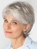Prodigious Lace Front Grey Wig For Women