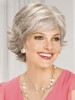 Classic Style Grey Wig With Wavy Layers