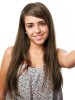 Attractive Lace Front Straight Long Human Hair Wig