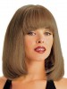 Romantic Shoulder-Length Lace Front with Mono Human Hair Wig
