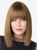 Sleek Straight Shoulder Length Human Hair Lace Wig For Woman
