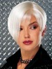 Short Monofilament Left Part With Lace Front Wig For Woman